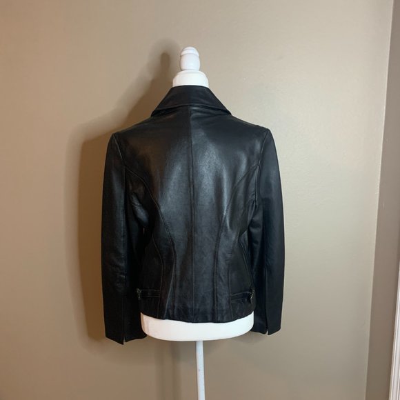 Guess Black Leather Jacket - Picture 6 of 6